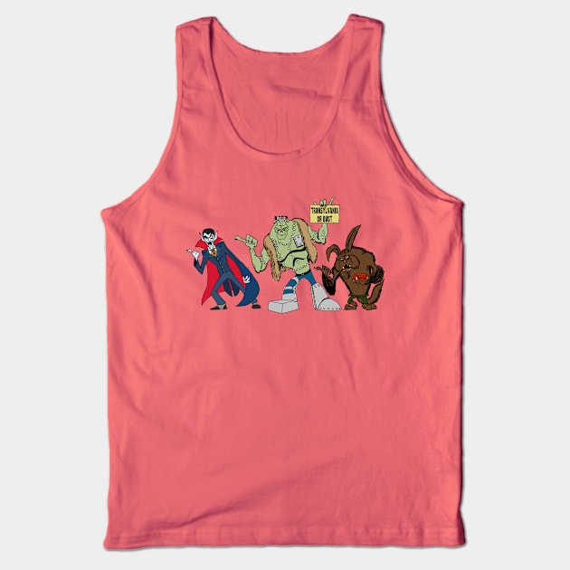 Beware of Hitchhiking Monsters Tank Top by Tom Krohne